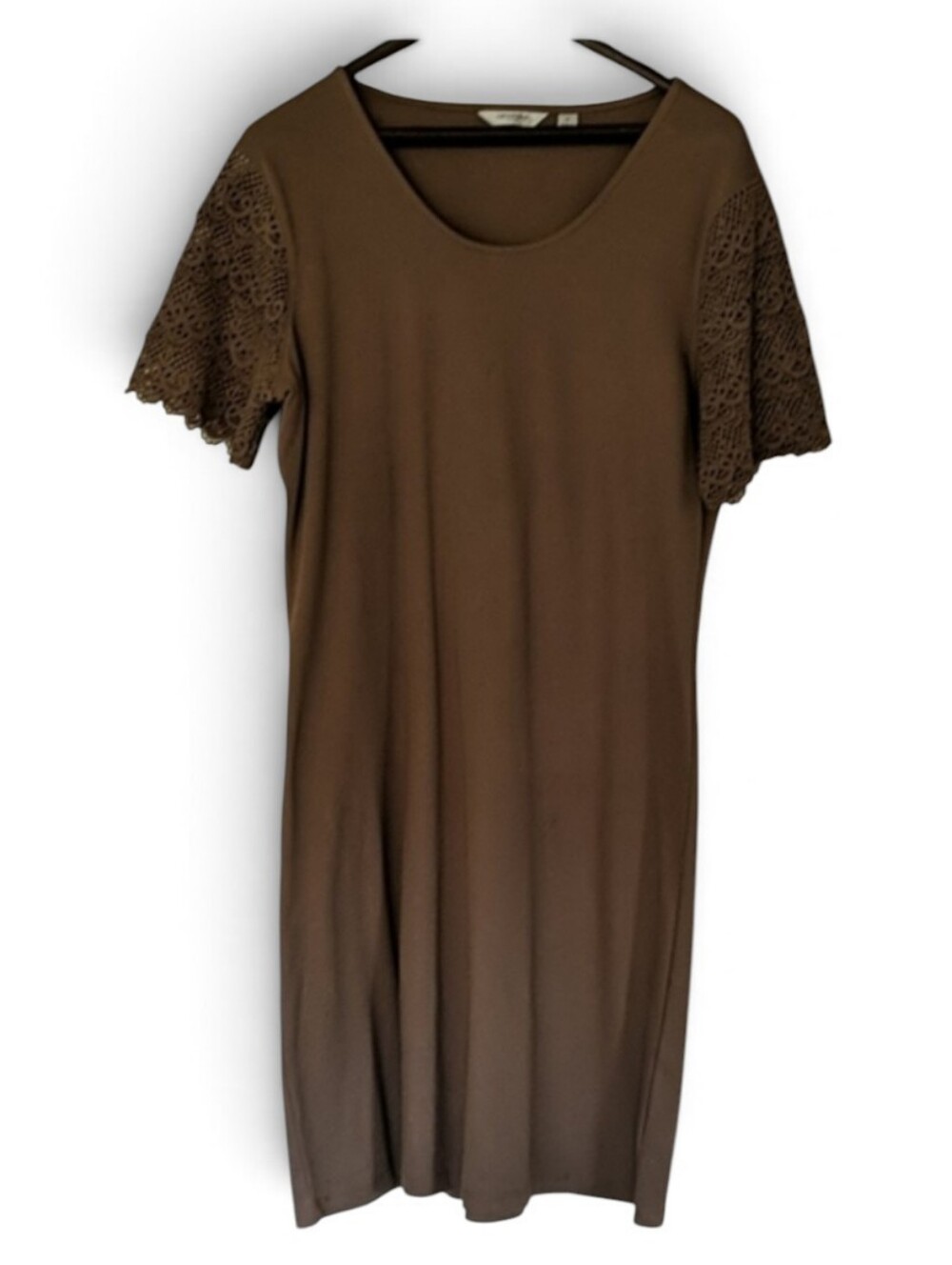 Liz Claiborne,coco brown, knee length tee shirt dress. Medium